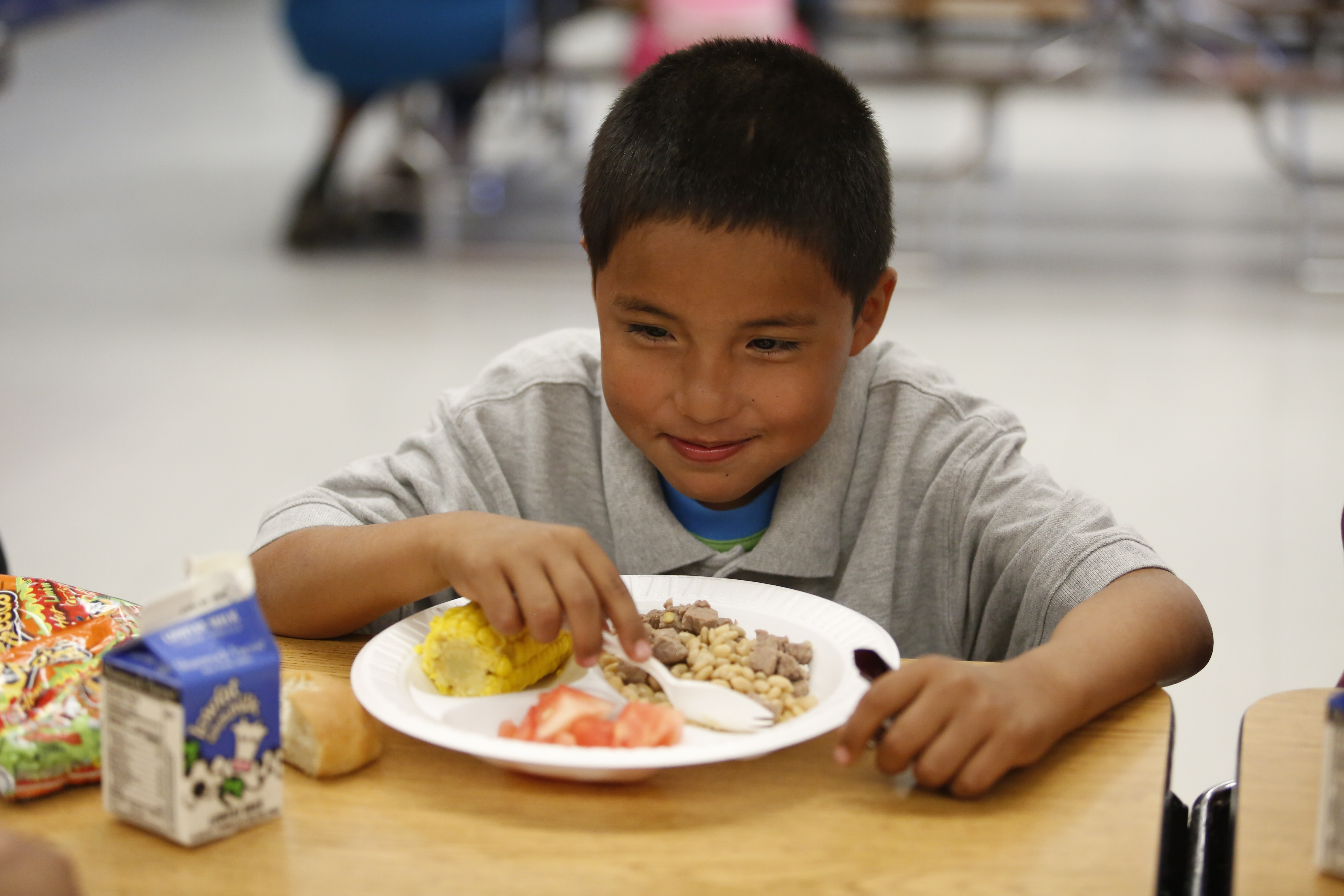 Santa Rosa Day School in Tohono O’odham Nation introduced traditional healthy foods, such as white tepary beans, into school lunches because the tribe has the highest rate of diabetes in the world. The food in the school cafeteria is delivered by Tohono O'odham Community Action program.