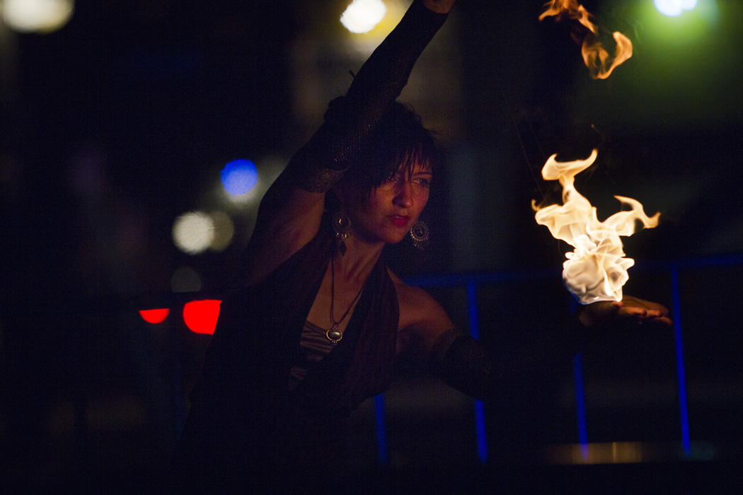 Zoë Rae, shown performing at the Sky Bar in Tucson, is an owner of Cirque Roots, a Tucson-based troupe that does not work with animals.