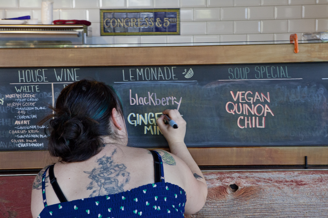 Jax Fortin updates the rotating menu at Sparkroot Coffee Bar & Fare in downtown Tucson.