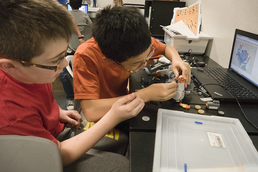 Jack Tanner, left, and Michael Zhang, sixth graders