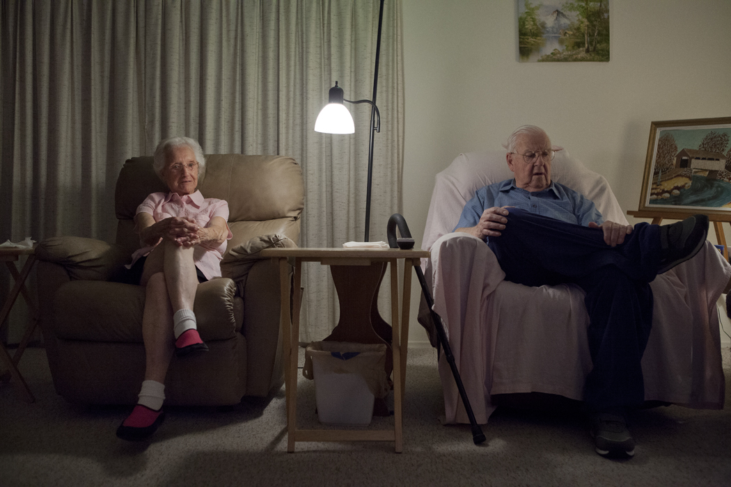 Grandparents of Sam Huff, June Williams, right, and Gilbert Williams, left