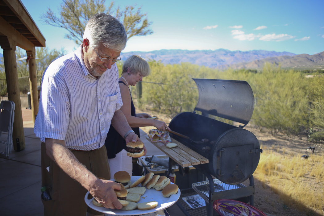 Stephen Golden and his wife, Susan Tarrence, were among the hosts at the Memorial Day barbecue.